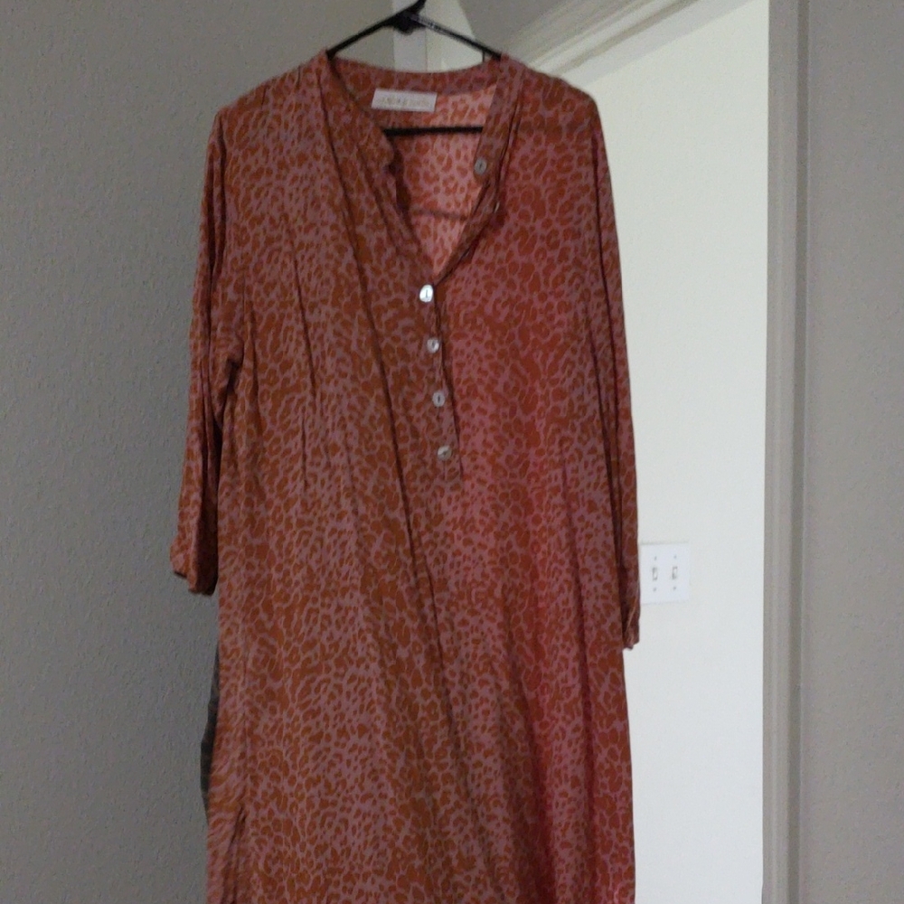 Natalie Martin Terracotta Patterned Tunic